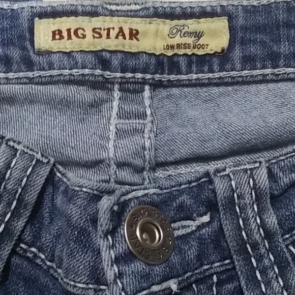 Big Star Remy Low Rise Boot 25R Stretchy Jeans - Picture 2 of 8